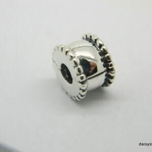 Pandora Beveled Clip Charm Bead Sterling Silver 790267